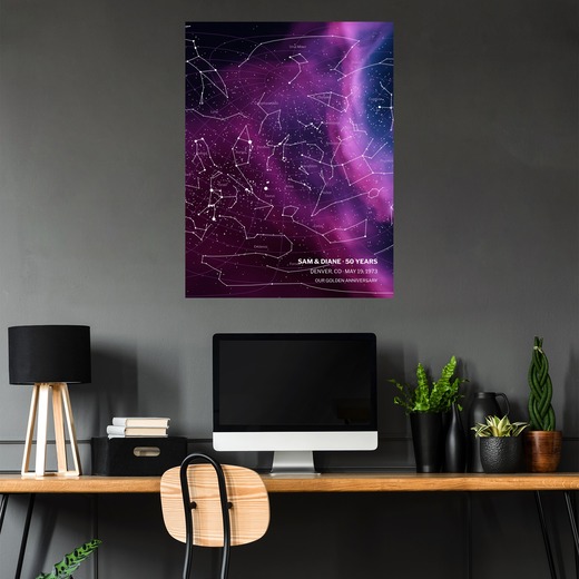 Golden Anniversary Poster in Nebula - Celestial Map 5