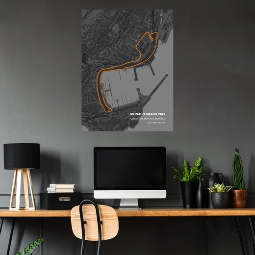 Monaco Grand Prix Poster - Track Map 5