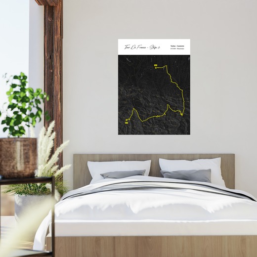 2023 Tour de France Stage 6 Poster - Route Map 2