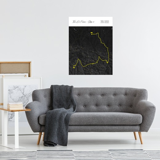 2023 Tour de France Stage 6 Poster - Route Map 3