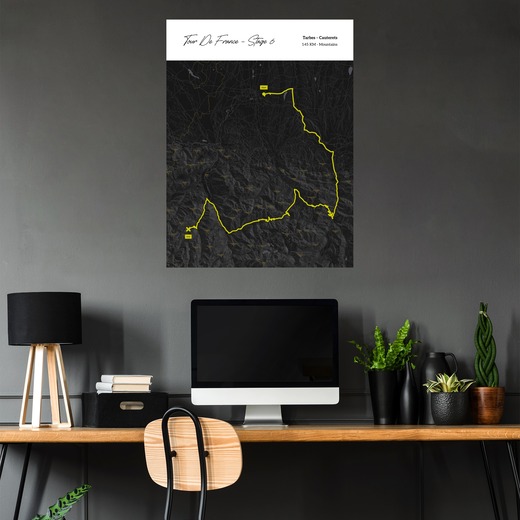 2023 Tour de France Stage 6 Poster - Route Map 5