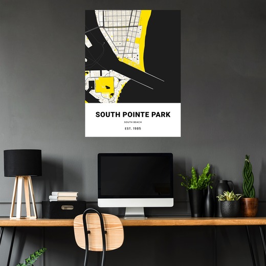 South Pointe Park Poster - Street Map 5