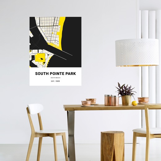 South Pointe Park Poster - Street Map 6