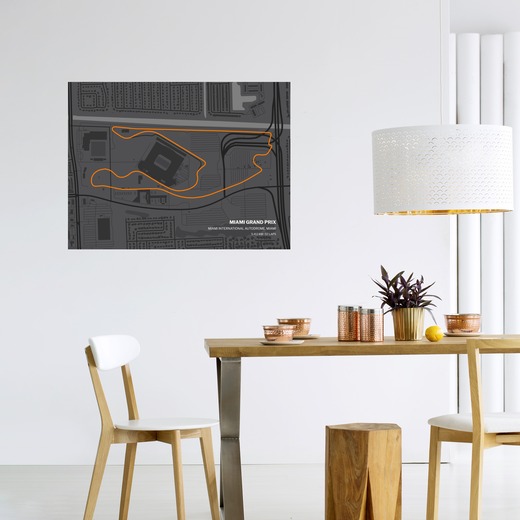 Miami Grand Prix Poster - Track Map 6