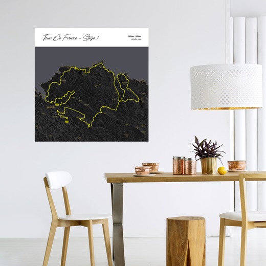 2023 Tour de France Stage 1 Poster - Route Map 6