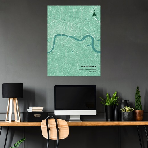 Tower Bridge Poster - Street Map 5