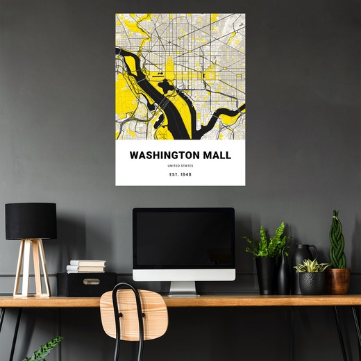 Washington Mall Poster - Street Map 5