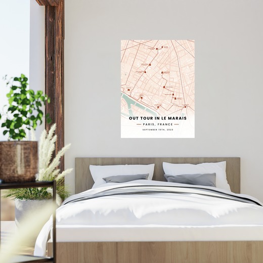 My Stay in Le Marais Poster - Route Map 2