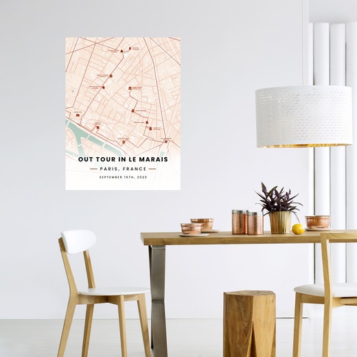 My Stay in Le Marais Poster - Route Map 6