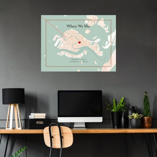 Where We Met Poster - Classic Street Map 5