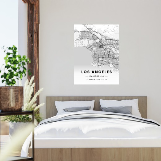 Los Angeles in Light Poster - Street Map 2