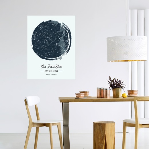 When We Had Our First Date Poster - Celestial Map 6