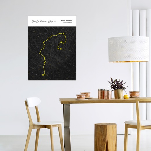 2023 Tour de France Stage 20 Poster - Route Map 6