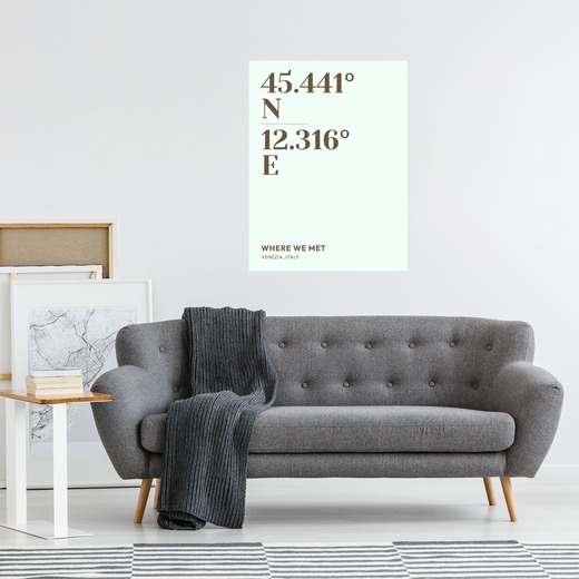 Where We Met Poster - Classic Coordinates 3