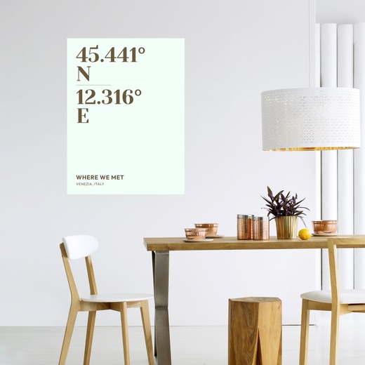 Where We Met Poster - Classic Coordinates 6