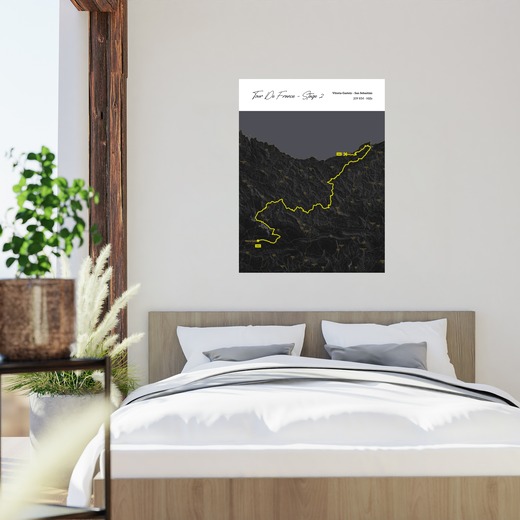 2023 Tour de France Stage 2 Poster - Route Map 2