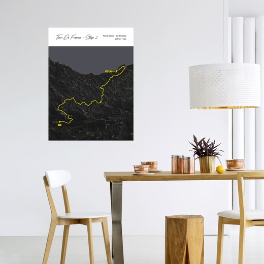 2023 Tour de France Stage 2 Poster - Route Map 6