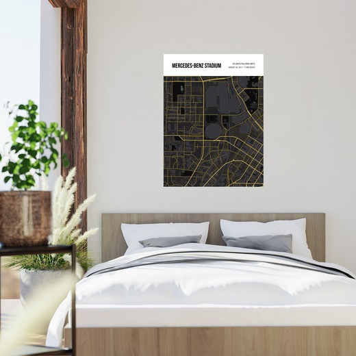 Atlanta Falcons Stadium Poster - Street Map 2