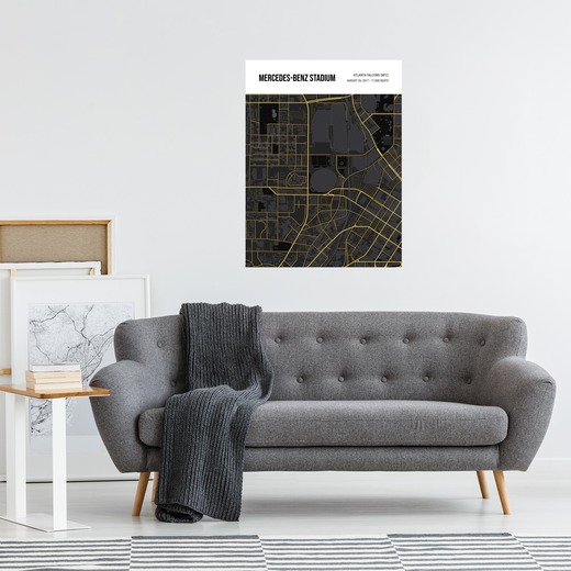 Atlanta Falcons Stadium Poster - Street Map 3