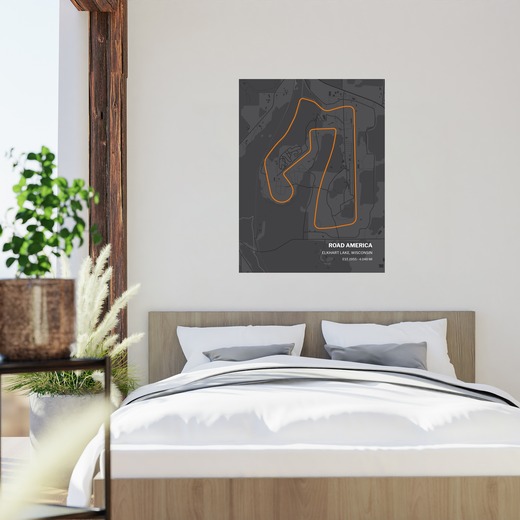 Road America Poster - Track Map 2