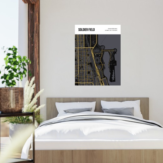 Chicago Bears Stadium Poster - Street Map 2