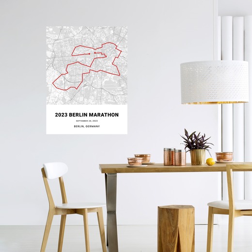 2023 Berlin Marathon Poster - Route Map 6