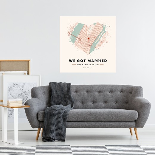 We Got Married Poster - Street Map 3