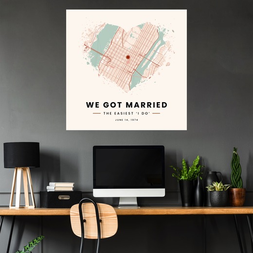 We Got Married Poster - Street Map 5