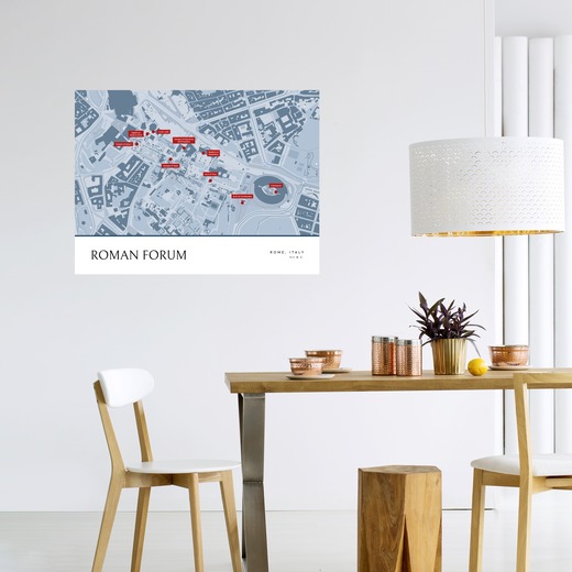 Roman Forum Poster - Street Map 6