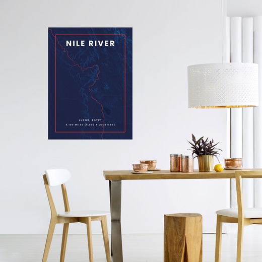 Nile River through Luxor in High Energy Poster 6