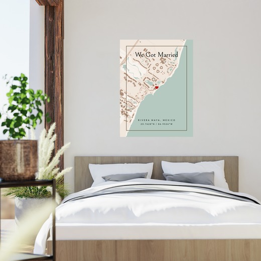 Where We Got Married Poster - Classic Street Map 2