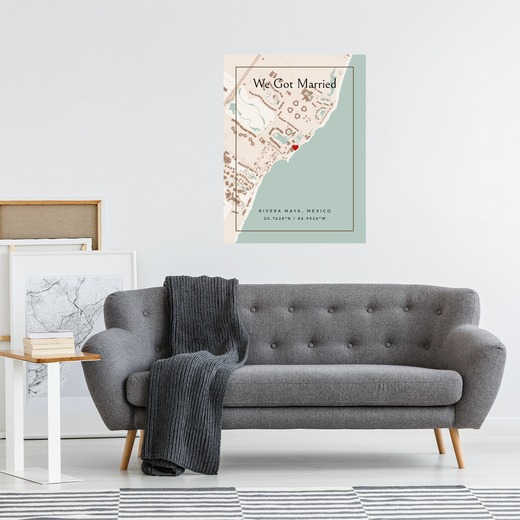 Where We Got Married Poster - Classic Street Map 3