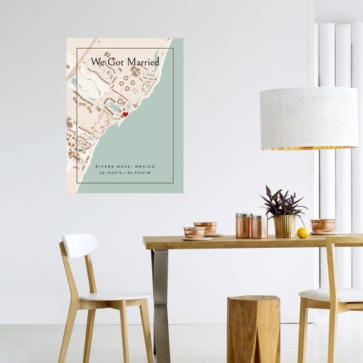 Where We Got Married Poster - Classic Street Map 6