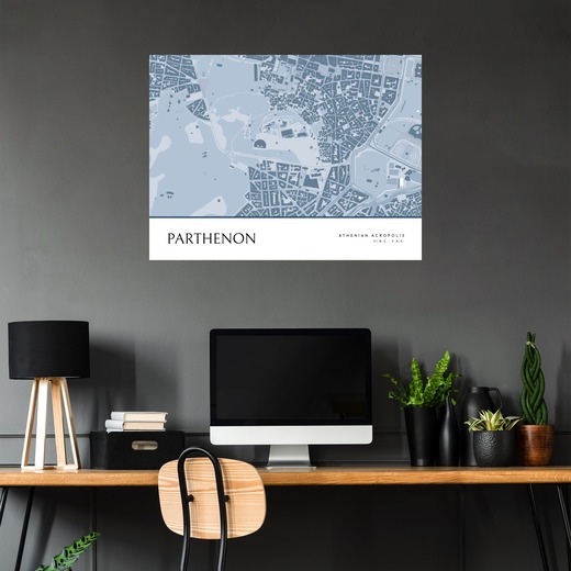 Parthenon Poster - Street Map 5