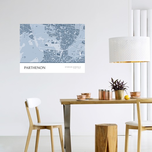 Parthenon Poster - Street Map 6