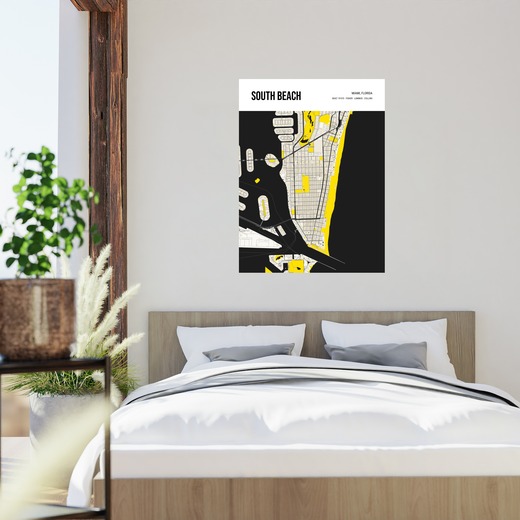 South Beach Poster - Street Map 2