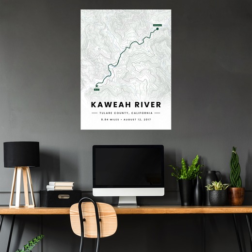 Our Rafting Trip to the Kaweah River Poster - Route Map 5