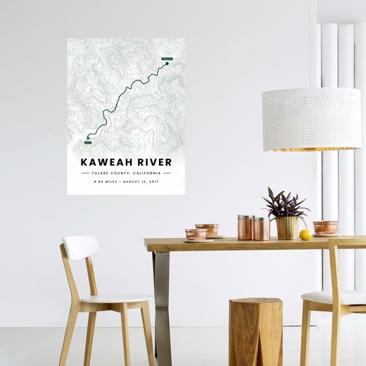 Our Rafting Trip to the Kaweah River Poster - Route Map 6