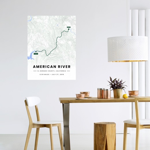 Our Rafting Trip to the American River Poster - Route Map 6