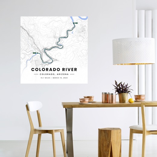 Rafting Trip to the Colorado River Poster - Route Map 6