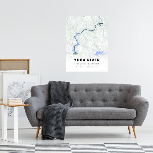 Our Rafting Trip to the Yuba River Poster - Route Map 3