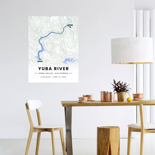 Our Rafting Trip to the Yuba River Poster - Route Map 6