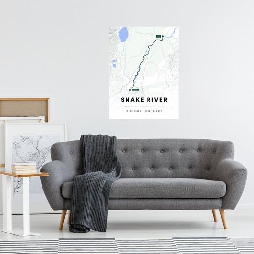 Our Rafting Trip to the Snake River Poster - Route Map 3
