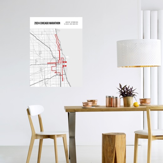 2024 Chicago Marathon Poster - Route Map 6