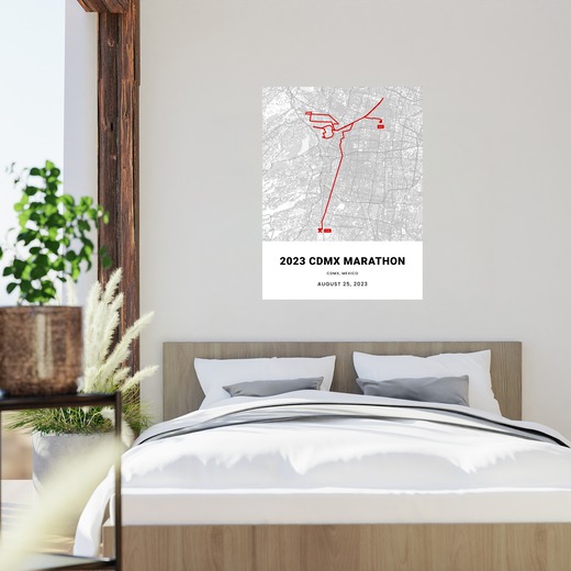 2023 Mexico CIty Marathon Poster - Route Map 2