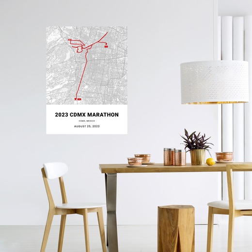 2023 Mexico CIty Marathon Poster - Route Map 6