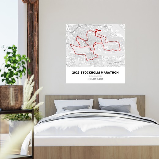 2023 Stockholm Marathon Poster - Route Map 2