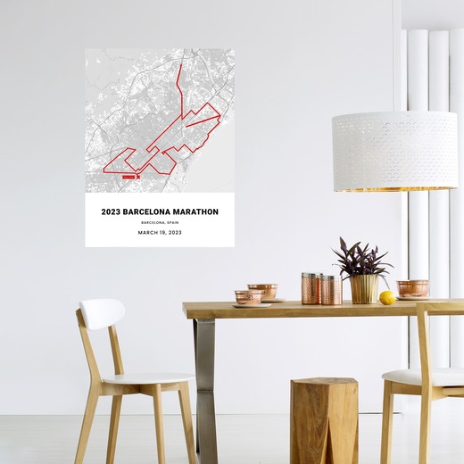 2023 Barcelona Marathon Poster - Route Map 6