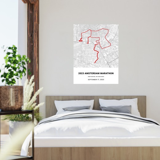 2023 Amsterdam Marathon Poster - Route Map 2