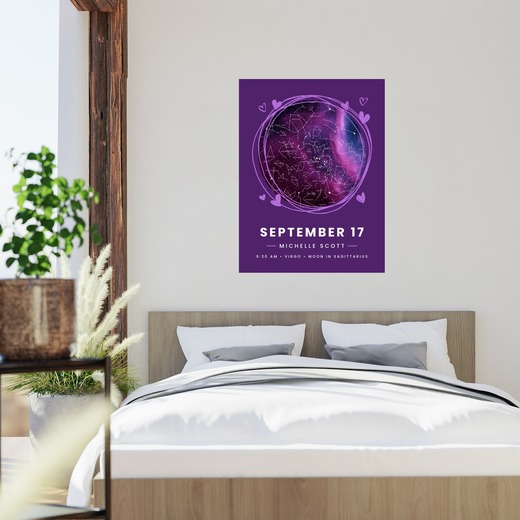 The Day you Were Born Poster - Nebula - Celestial Map 2